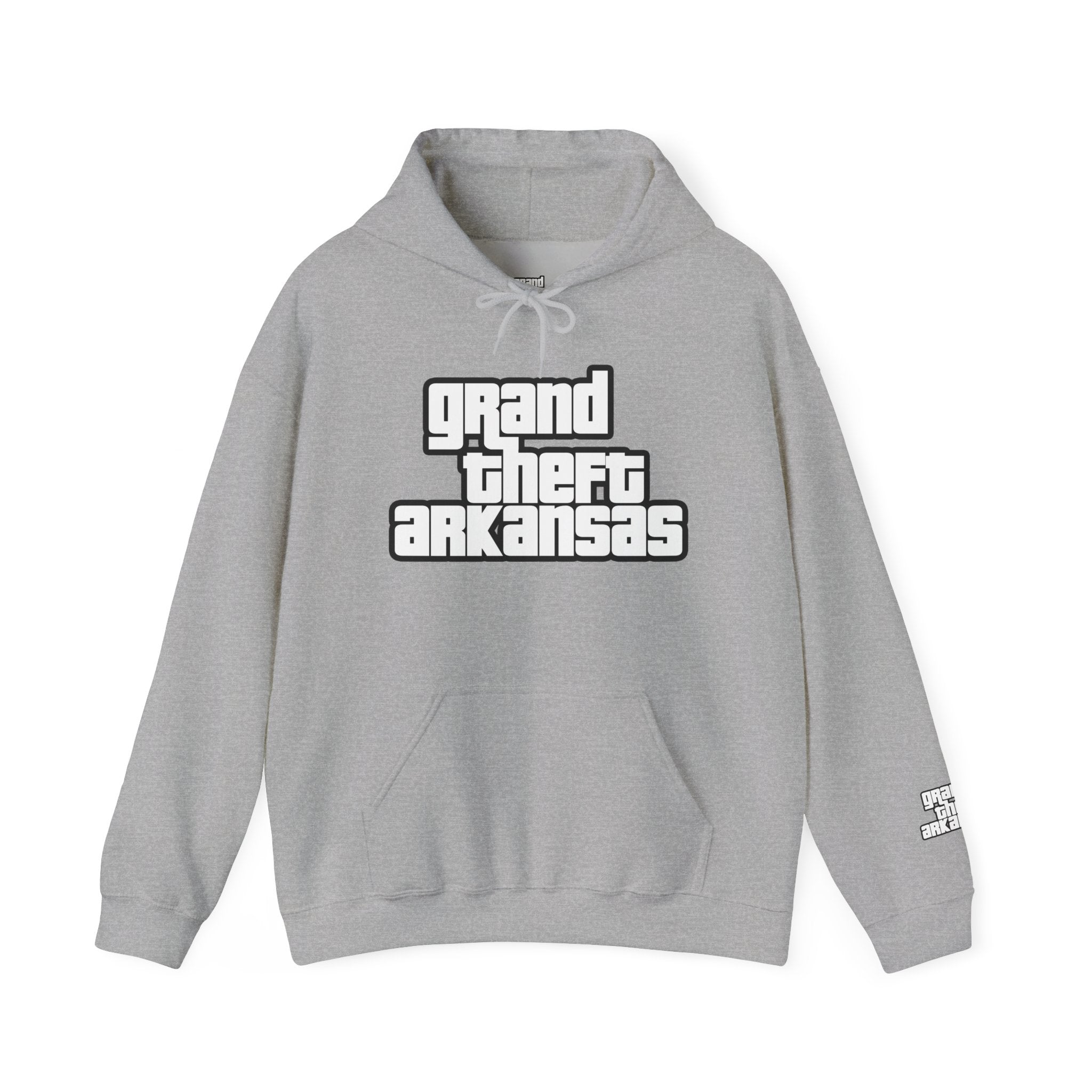 Grand Theft Arkansas Unisex Pullover Sweatshirt, Casual Wear, Gift for Gamers, Streetwear Fashion