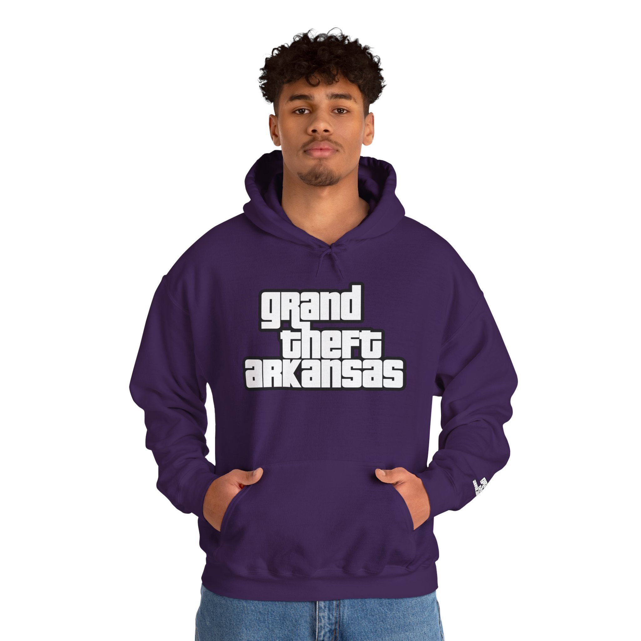 Grand Theft Arkansas Unisex Pullover Sweatshirt, Casual Wear, Gift for Gamers, Streetwear Fashion