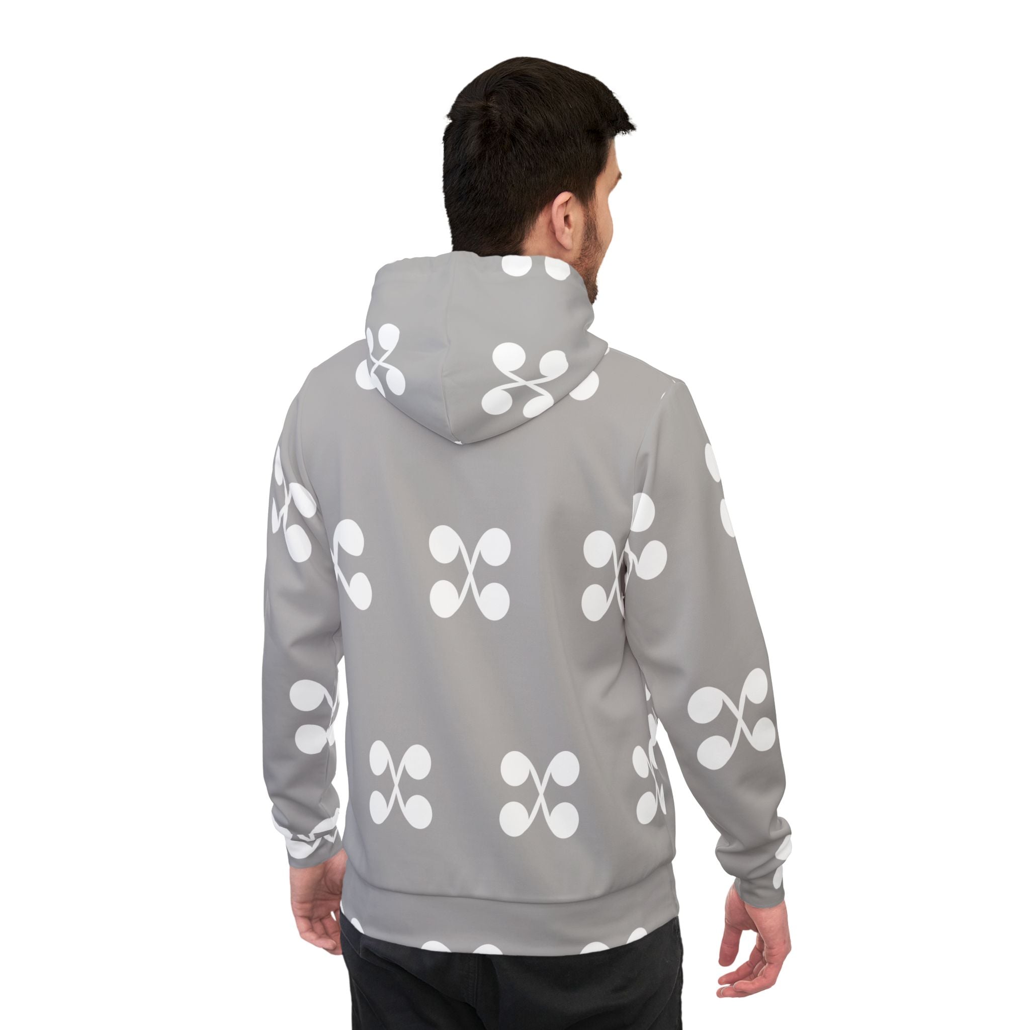 Musheen Logo Print Athletic Hoodie Grey