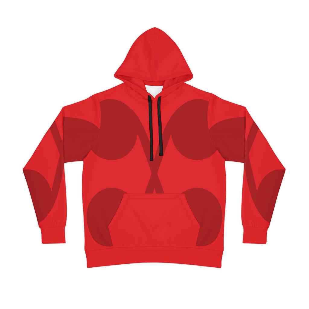 Musheen Logo Print Athletic Hoodie Red