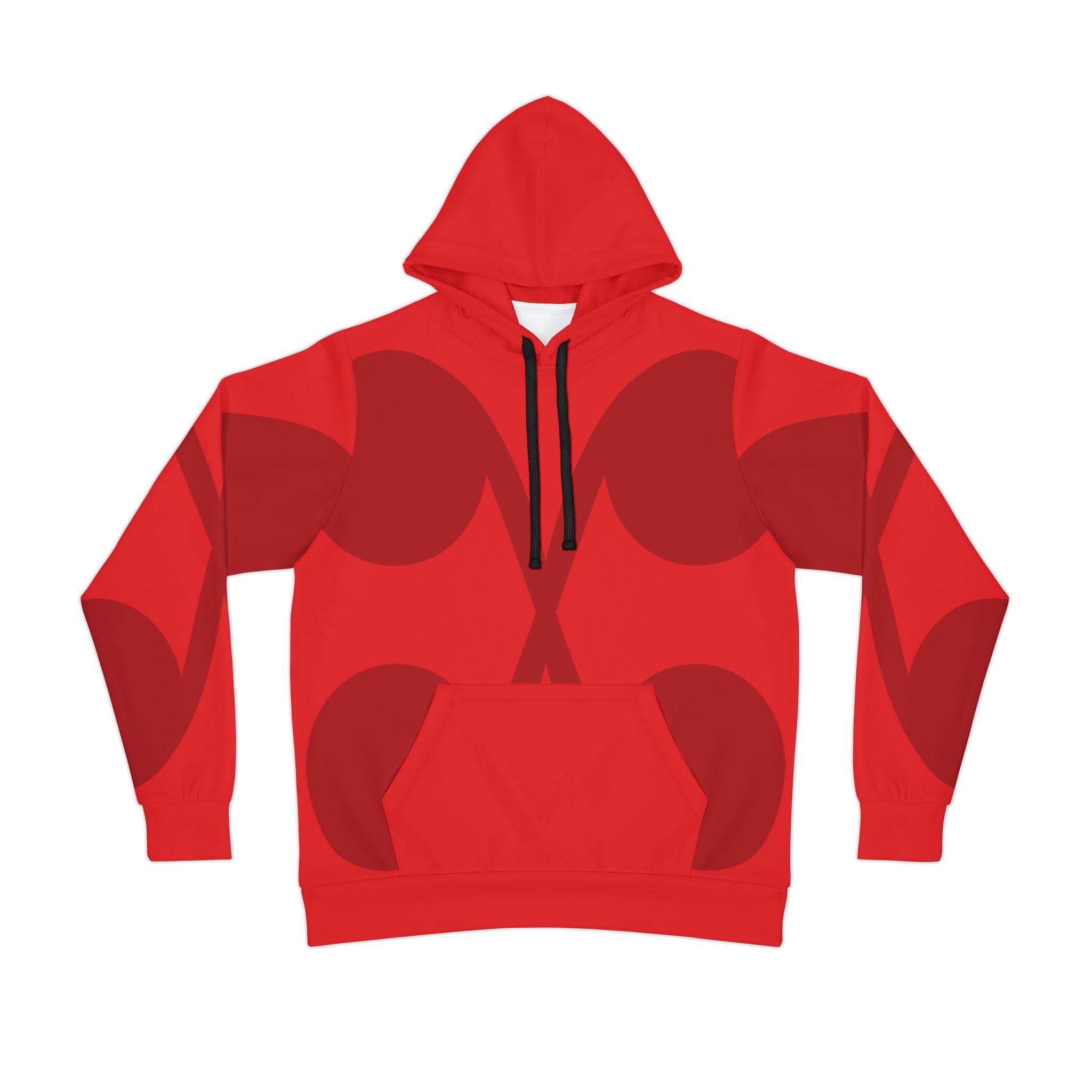 Musheen Logo Print Athletic Hoodie Red