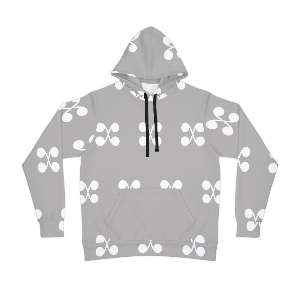 Musheen Logo Print Athletic Hoodie Grey