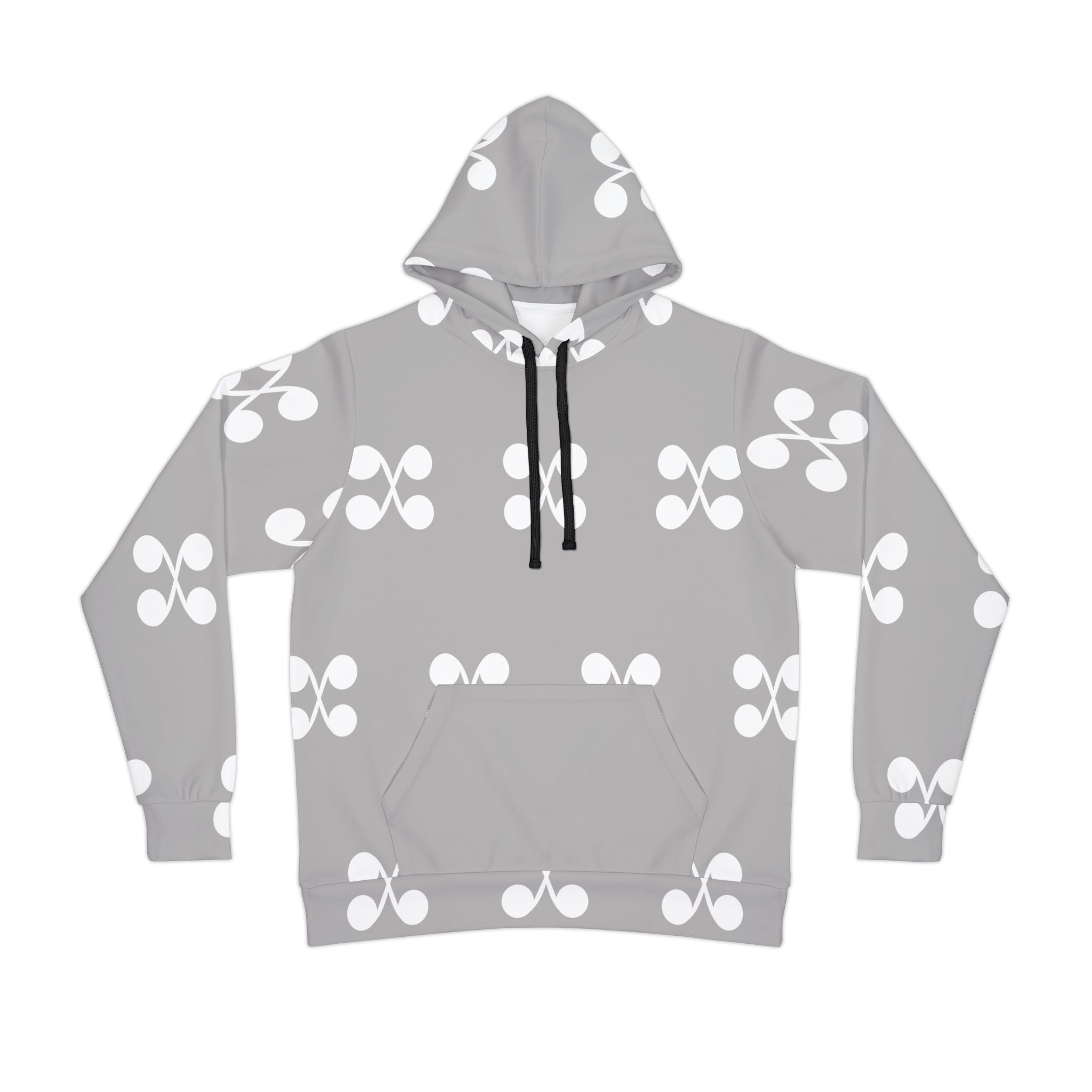 Musheen Logo Print Athletic Hoodie Grey