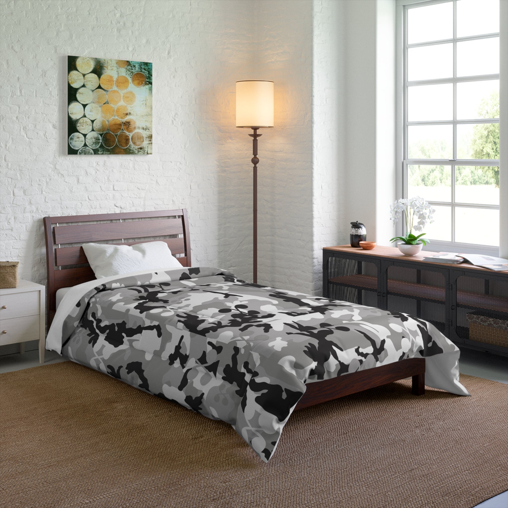 Grey Camo Comforter