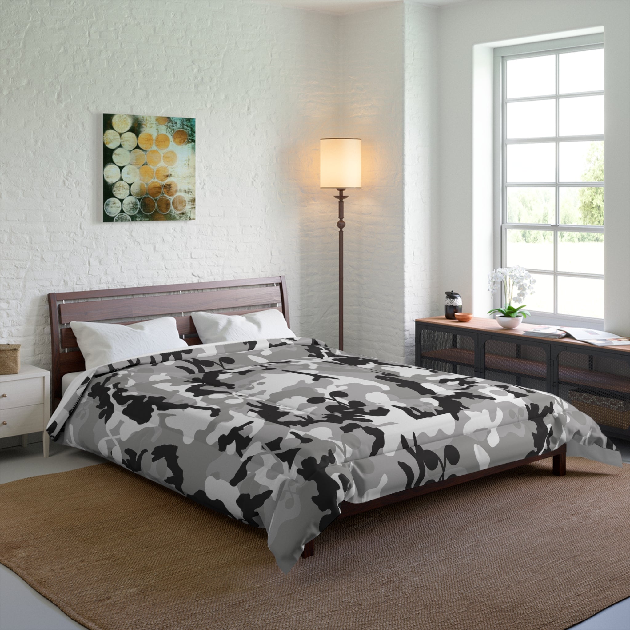 Grey Camo Comforter
