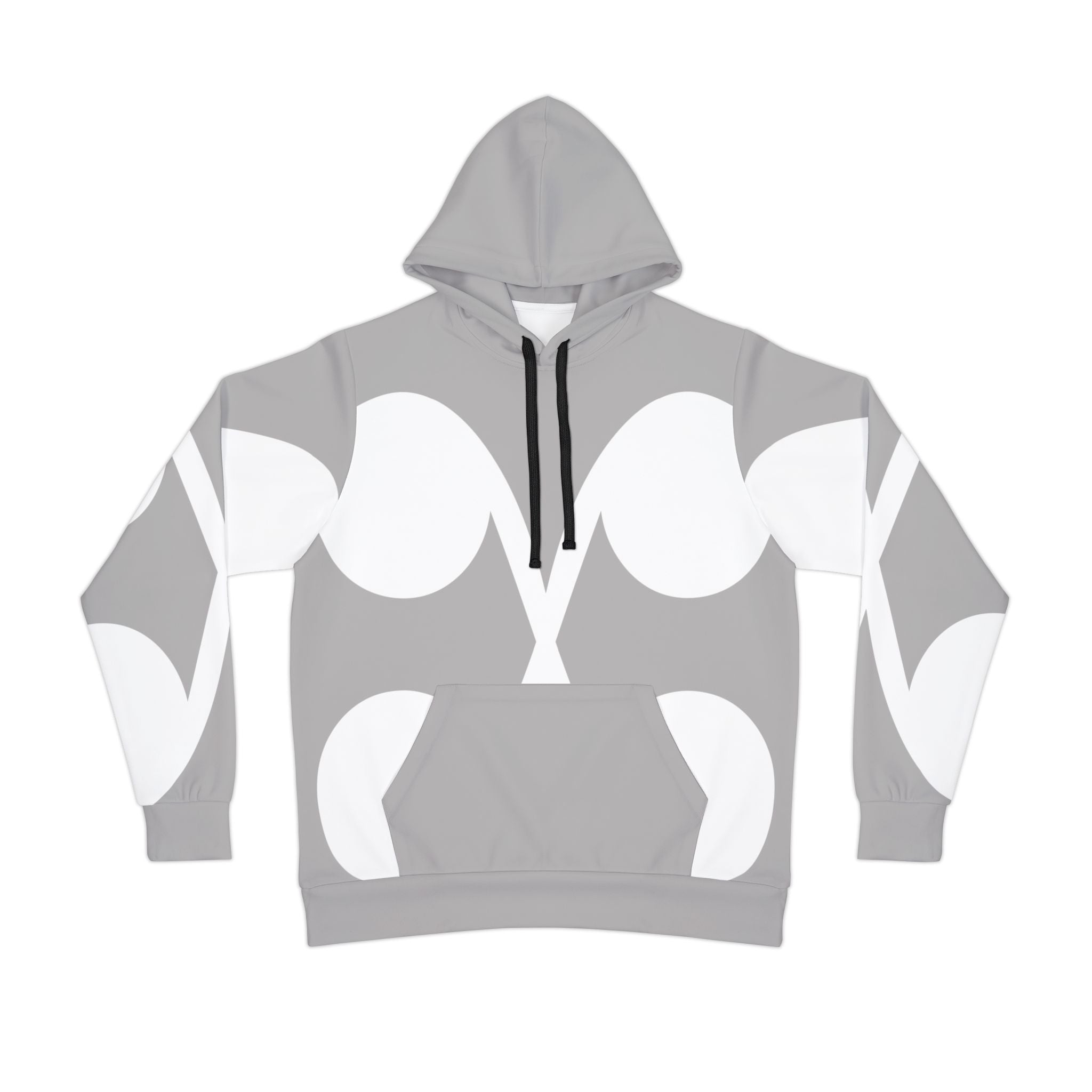 Musheen Logo Print Athletic Hoodie Grey