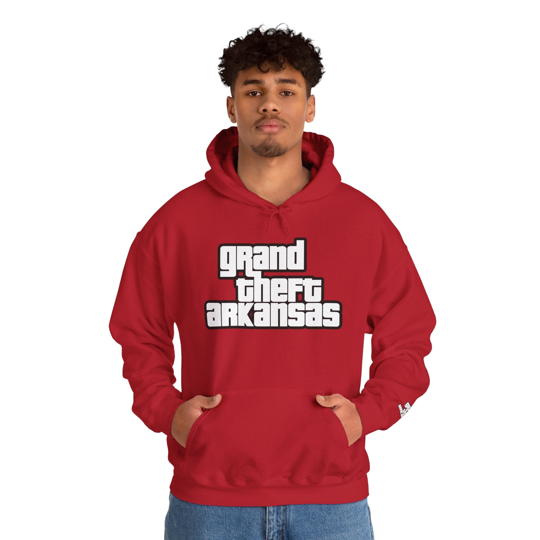 Grand Theft Arkansas Unisex Pullover Sweatshirt, Casual Wear, Gift for Gamers, Streetwear Fashion