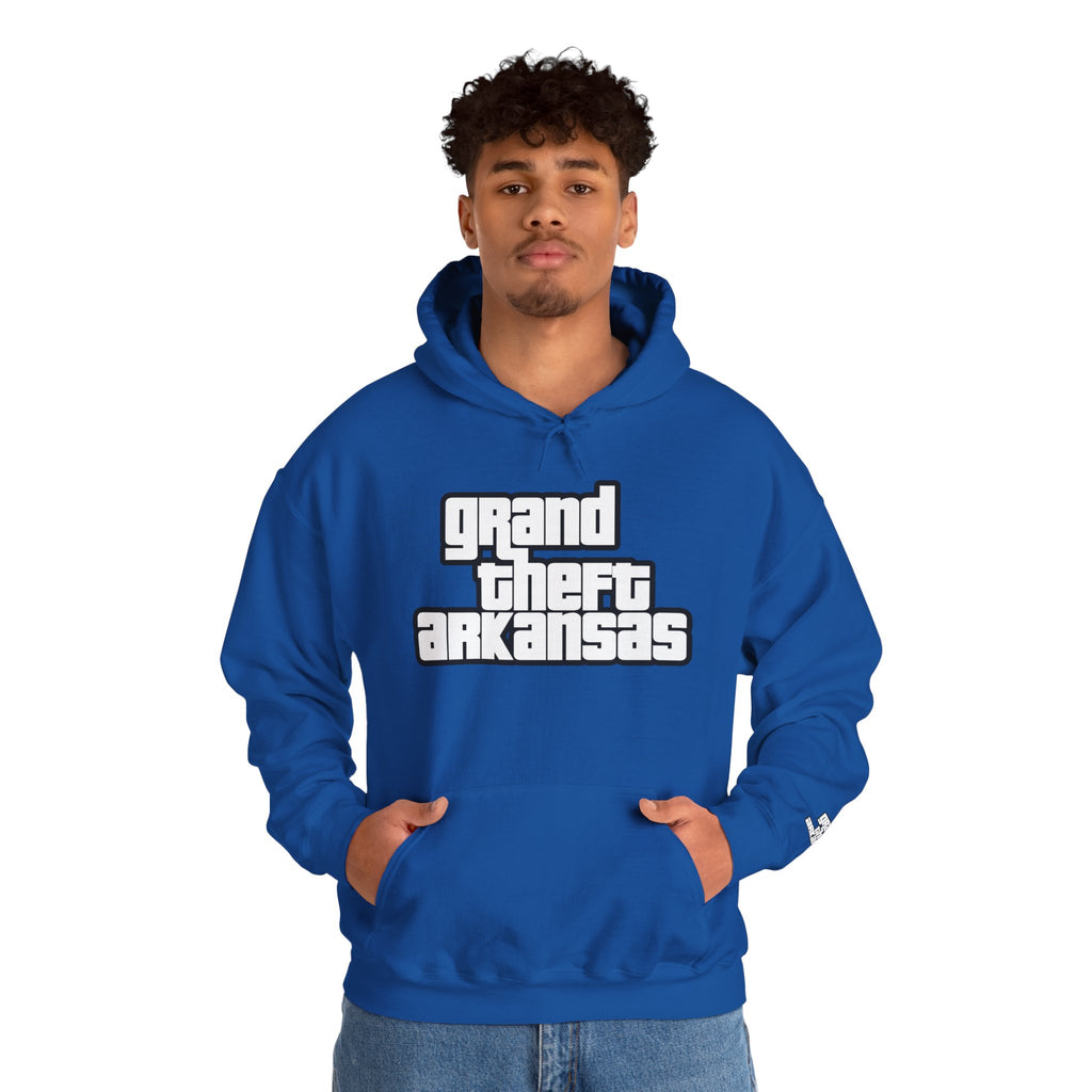 Grand Theft Arkansas Unisex Pullover Sweatshirt, Casual Wear, Gift for Gamers, Streetwear Fashion