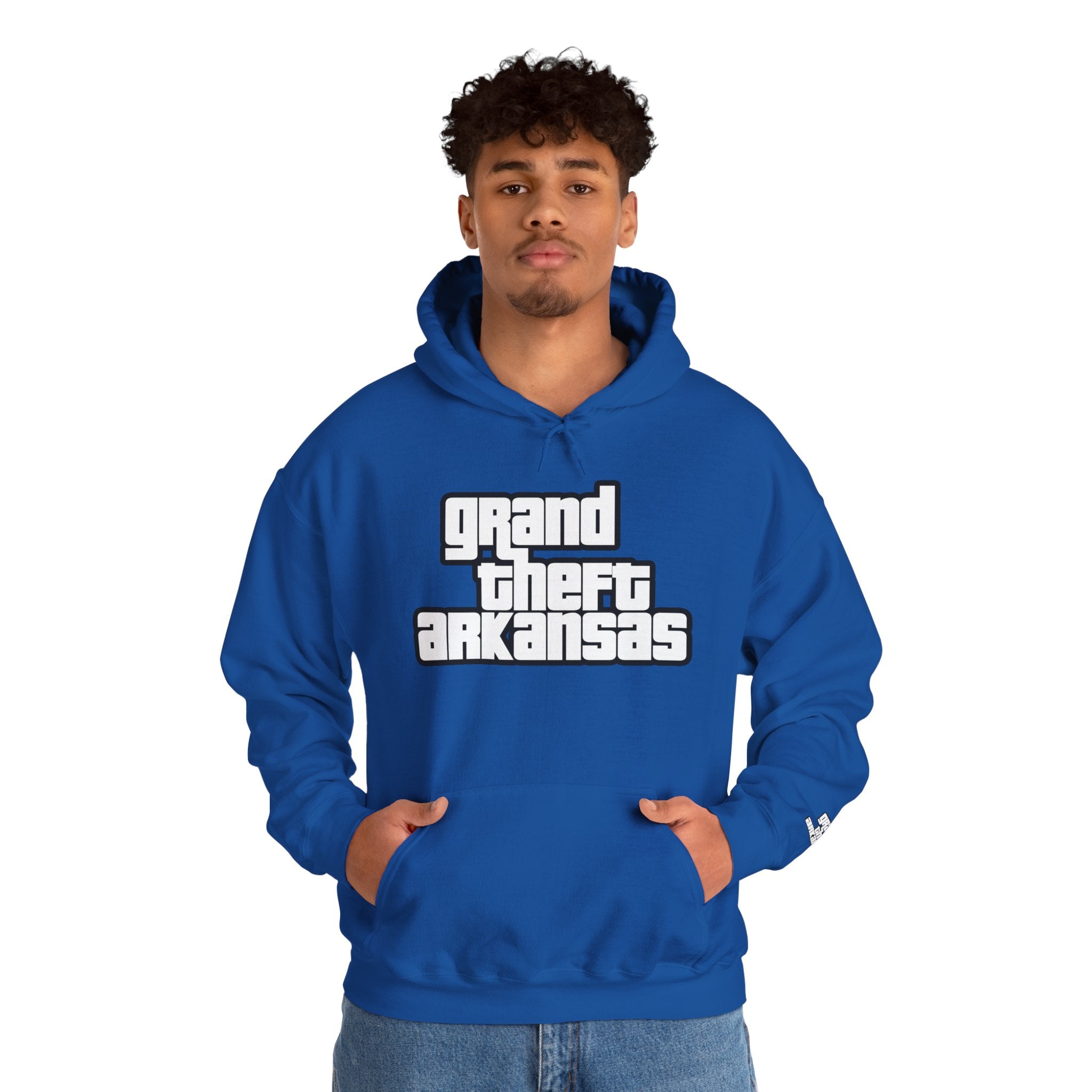 Grand Theft Arkansas Unisex Pullover Sweatshirt, Casual Wear, Gift for Gamers, Streetwear Fashion
