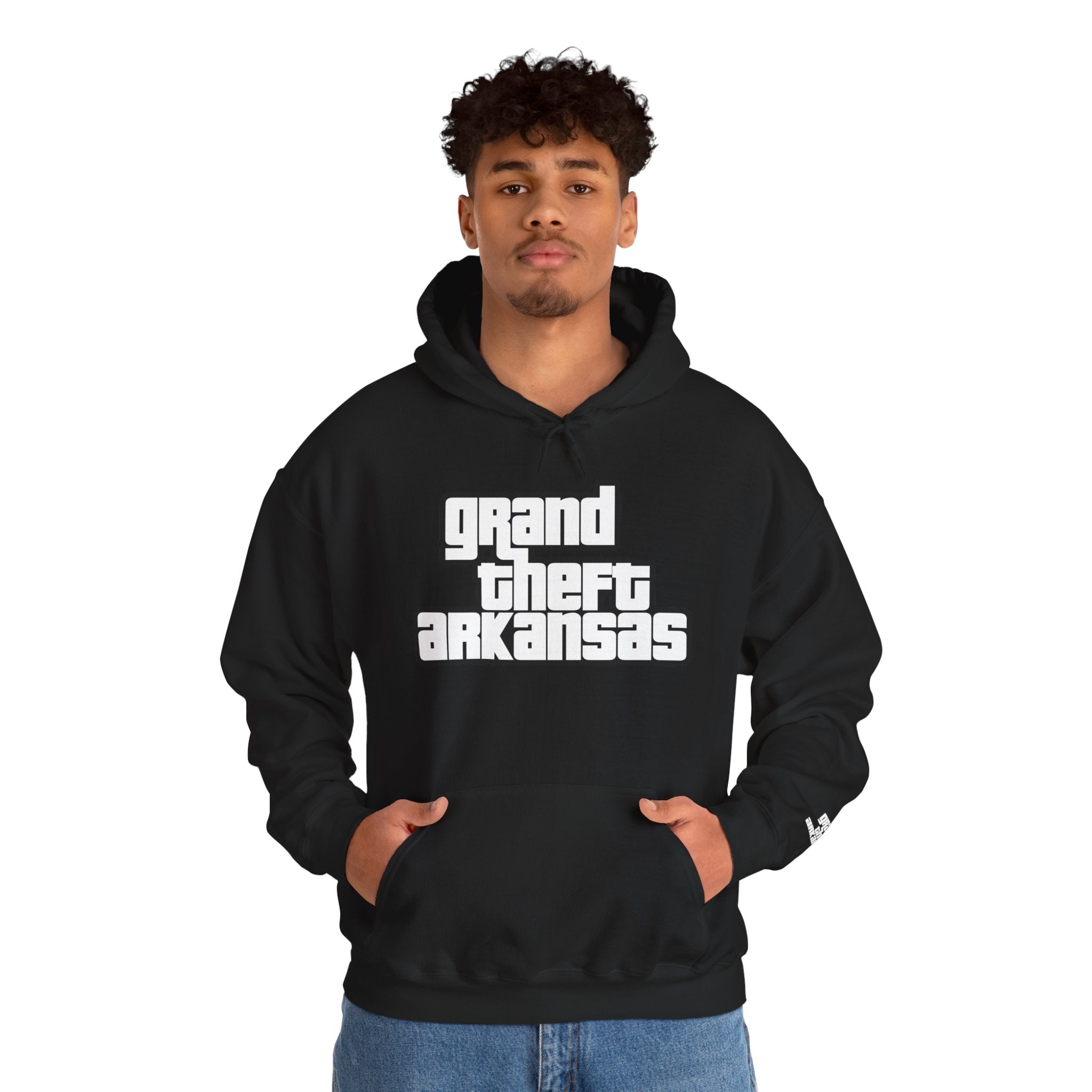 Grand Theft Arkansas Unisex Pullover Sweatshirt, Casual Wear, Gift for Gamers, Streetwear Fashion