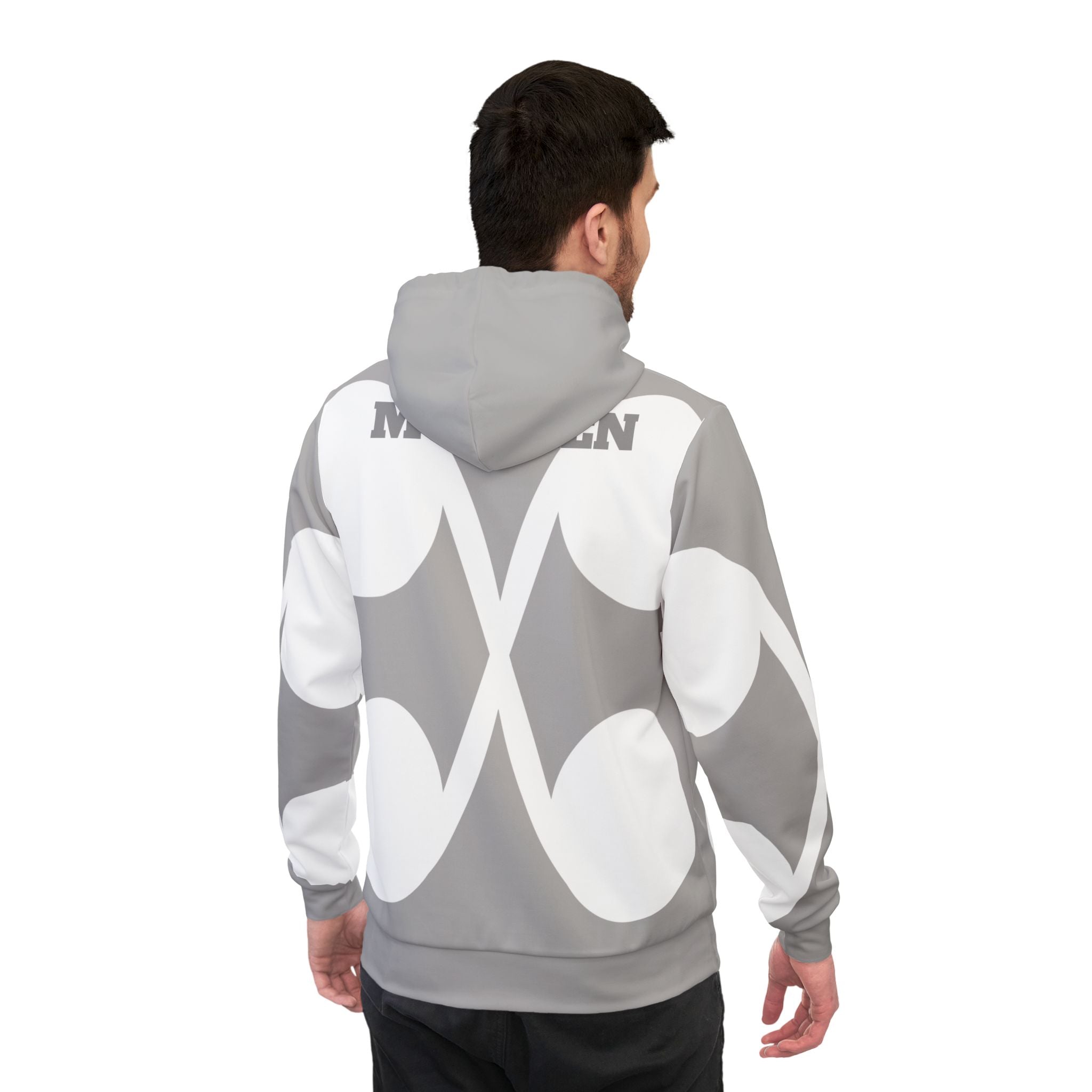Musheen Logo Print Athletic Hoodie Grey