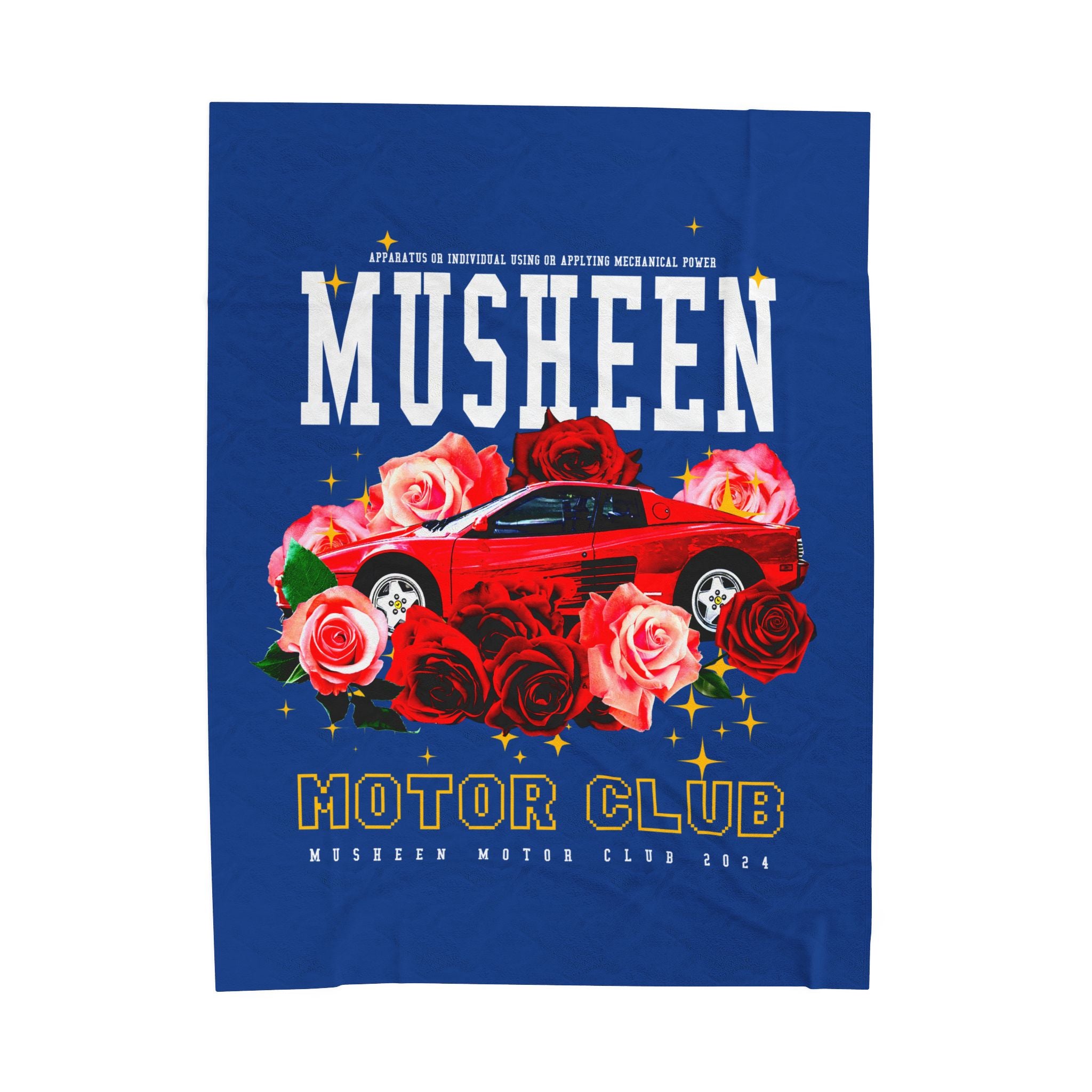 Musheen Motor Club Plush Blanket