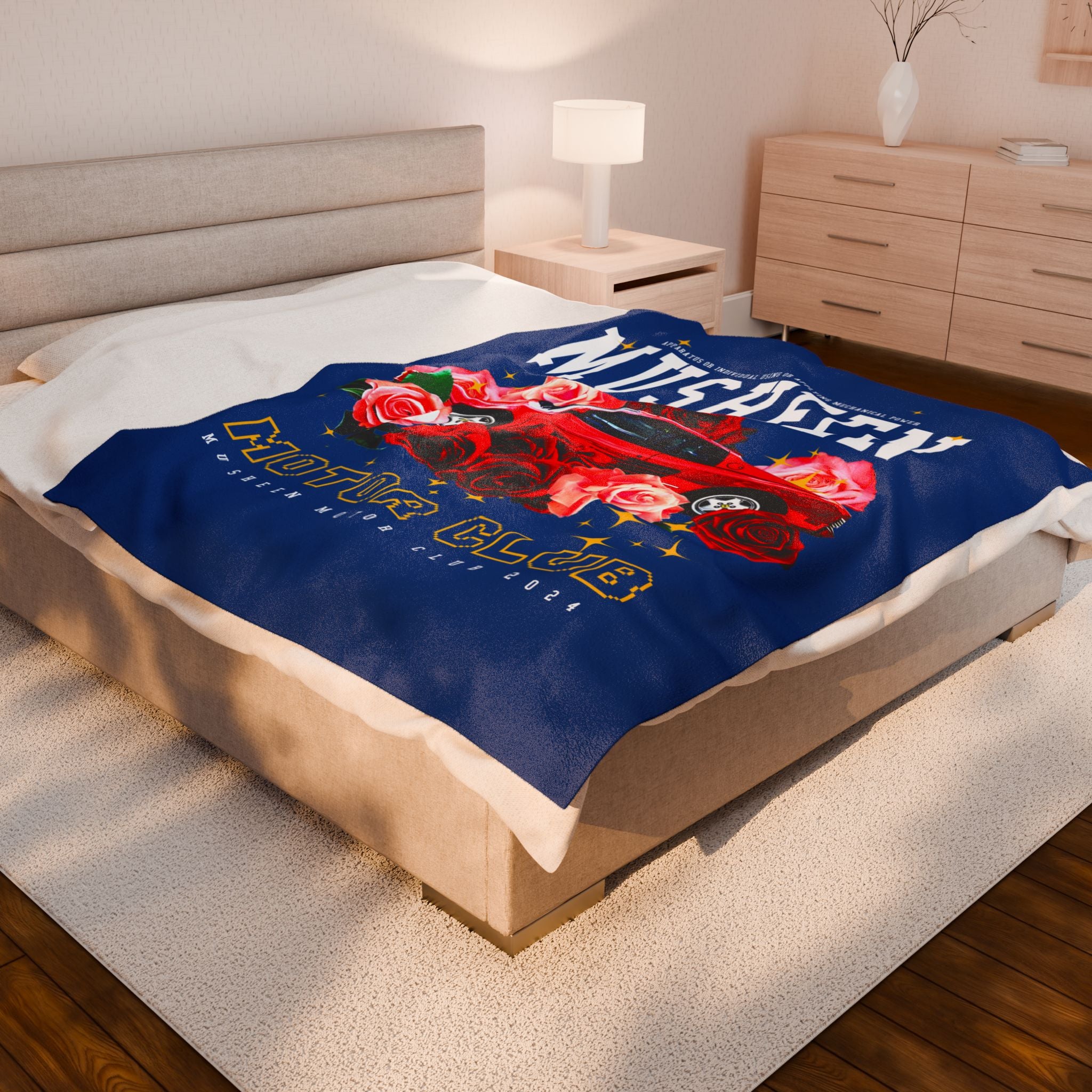 Musheen Motor Club Plush Blanket