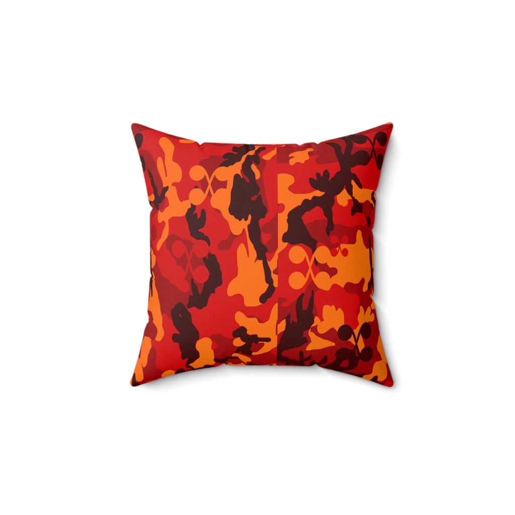 Camo Decorative Pillow Red