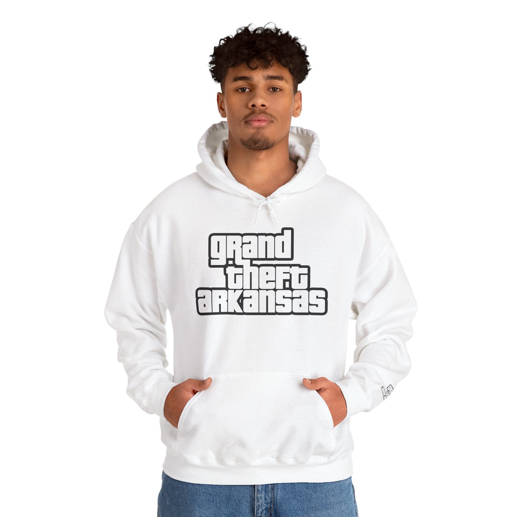 Grand Theft Arkansas Unisex Pullover Sweatshirt, Casual Wear, Gift for Gamers, Streetwear Fashion